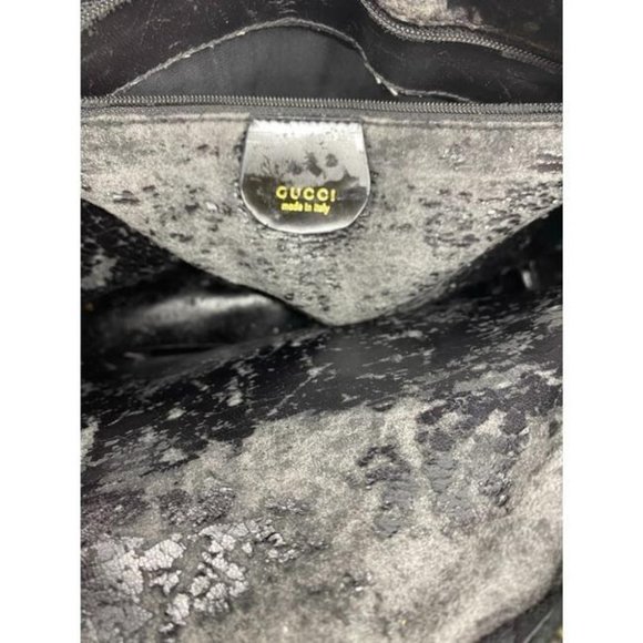 GUCCI Vintage Black Smooth Leather Shoulder Bag - Picture 8 of 12